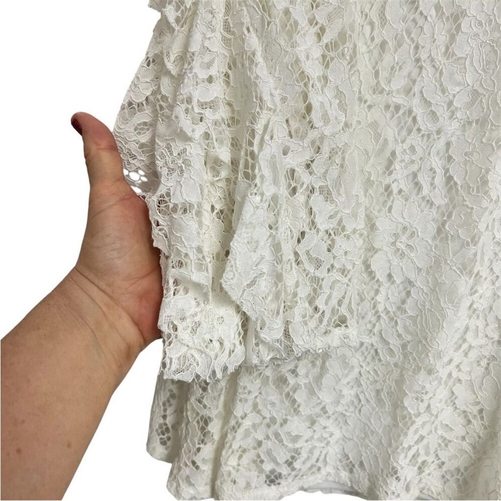 Fever Women's XL Multicolor Lace Blouse with Detachable Shell - Picture 3 of 9